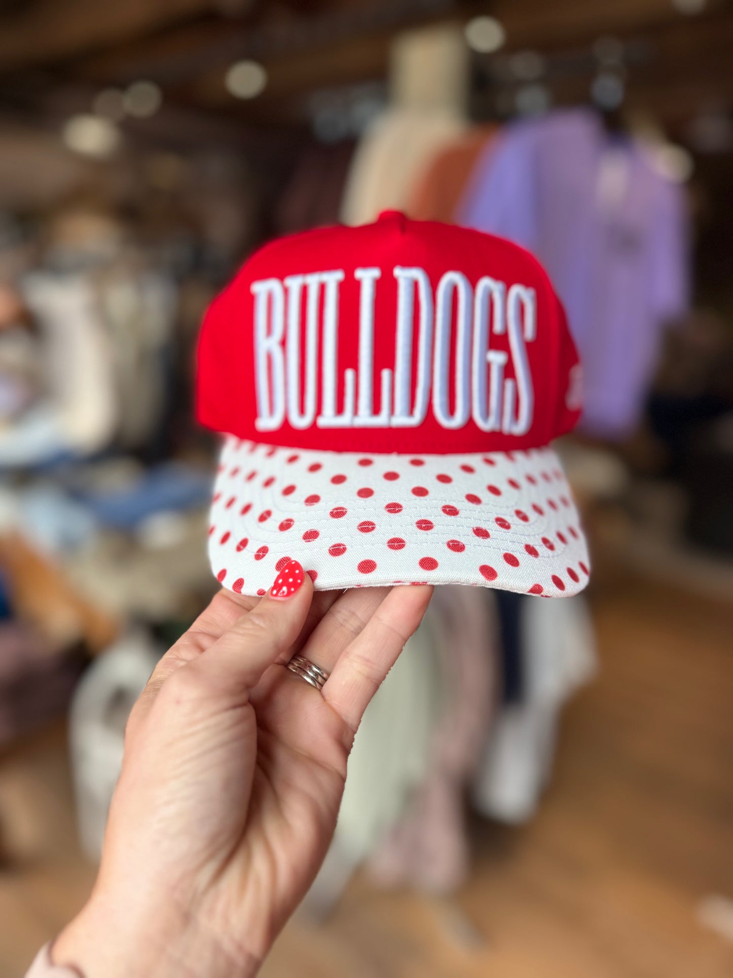 Polka Dot Bulldog Hat