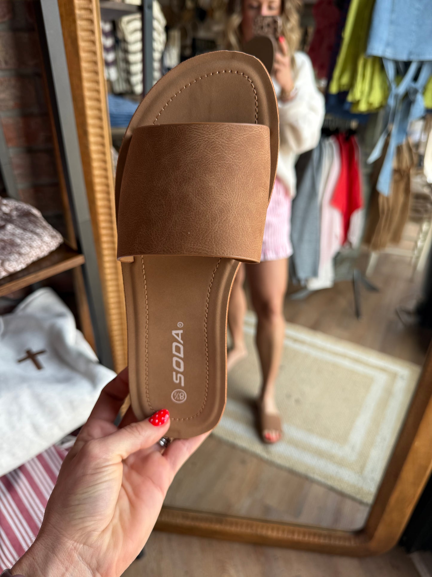 Tan Flat Sandals
