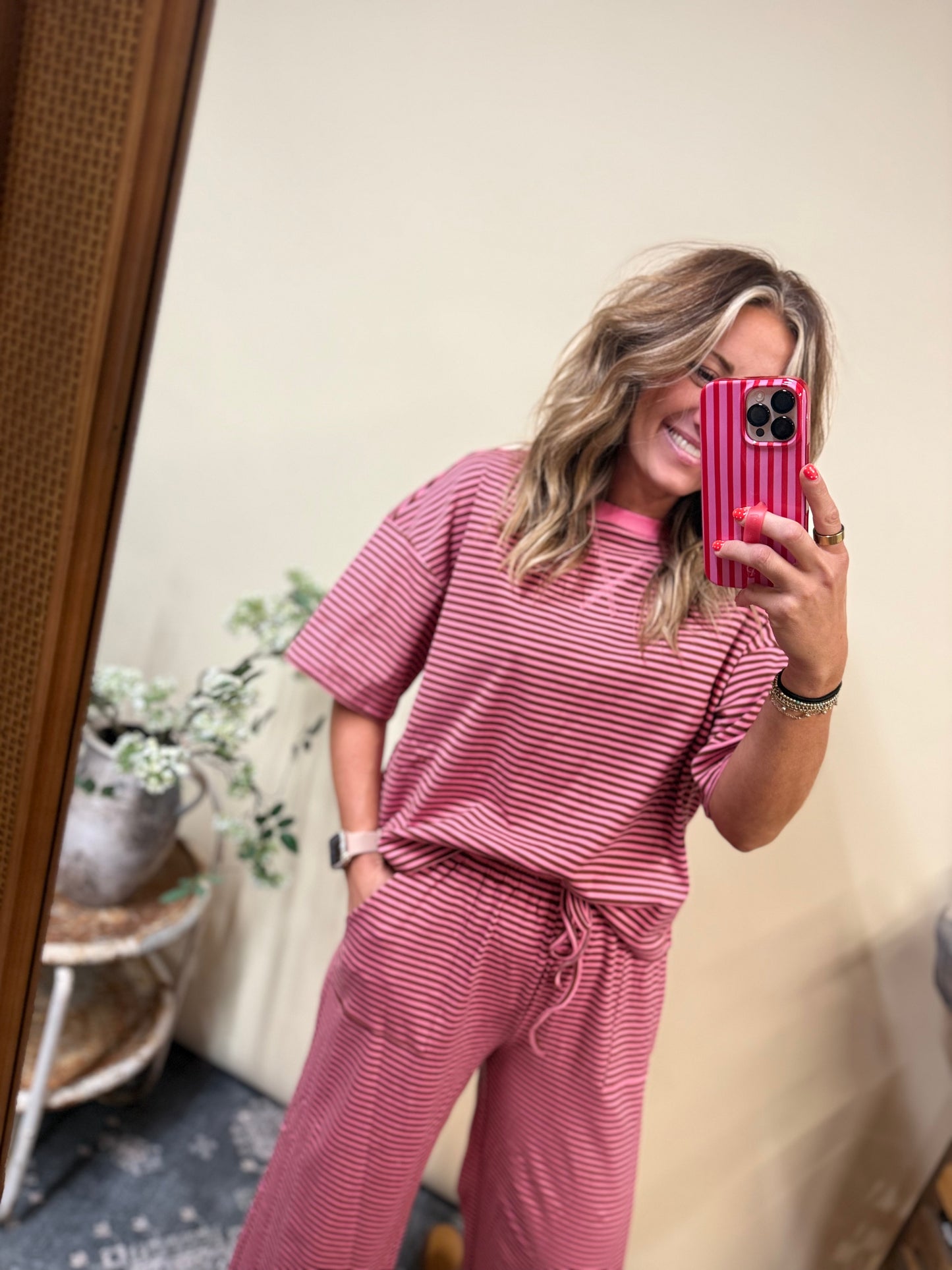 Rosey Striped Set