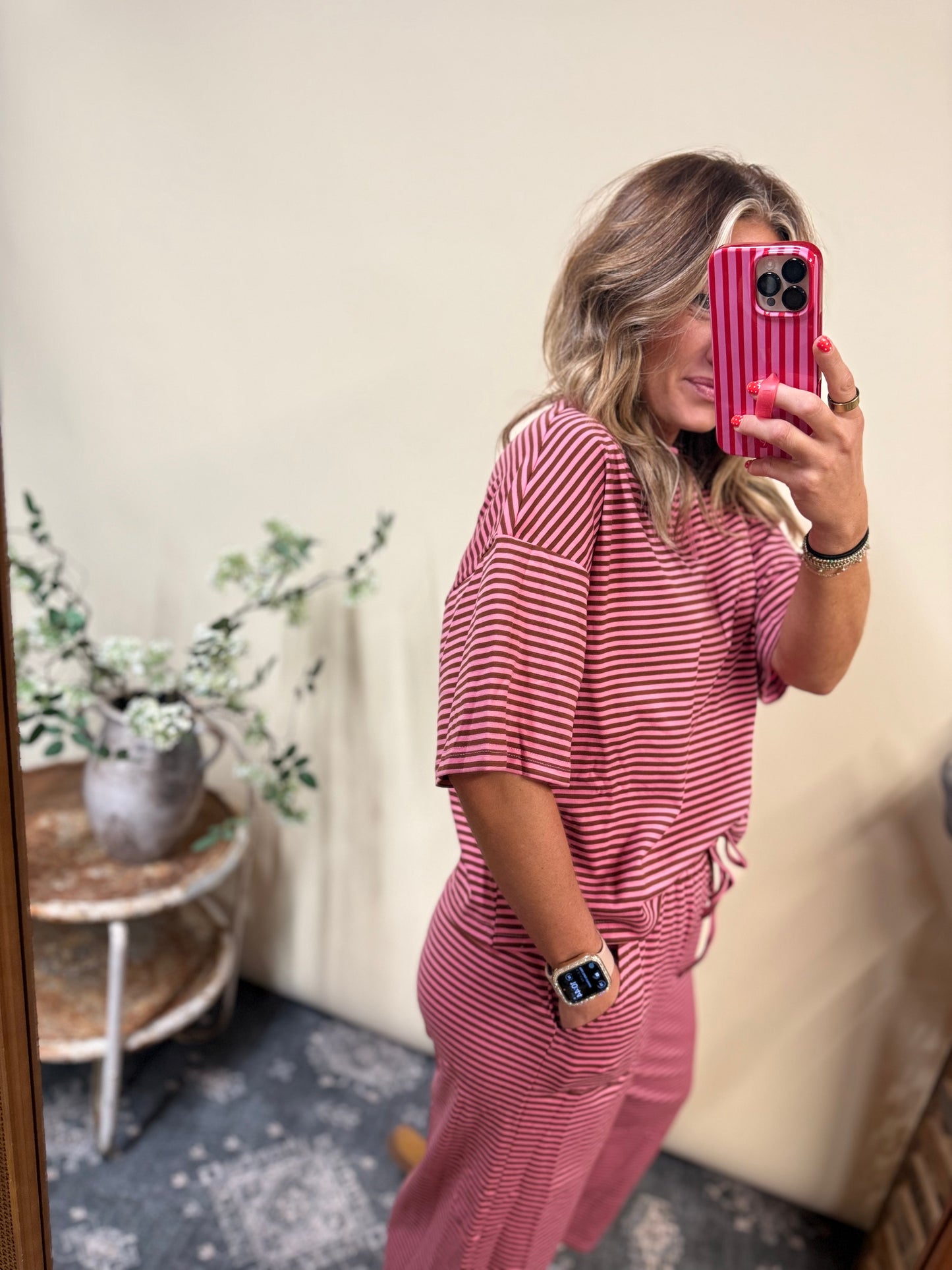Rosey Striped Set