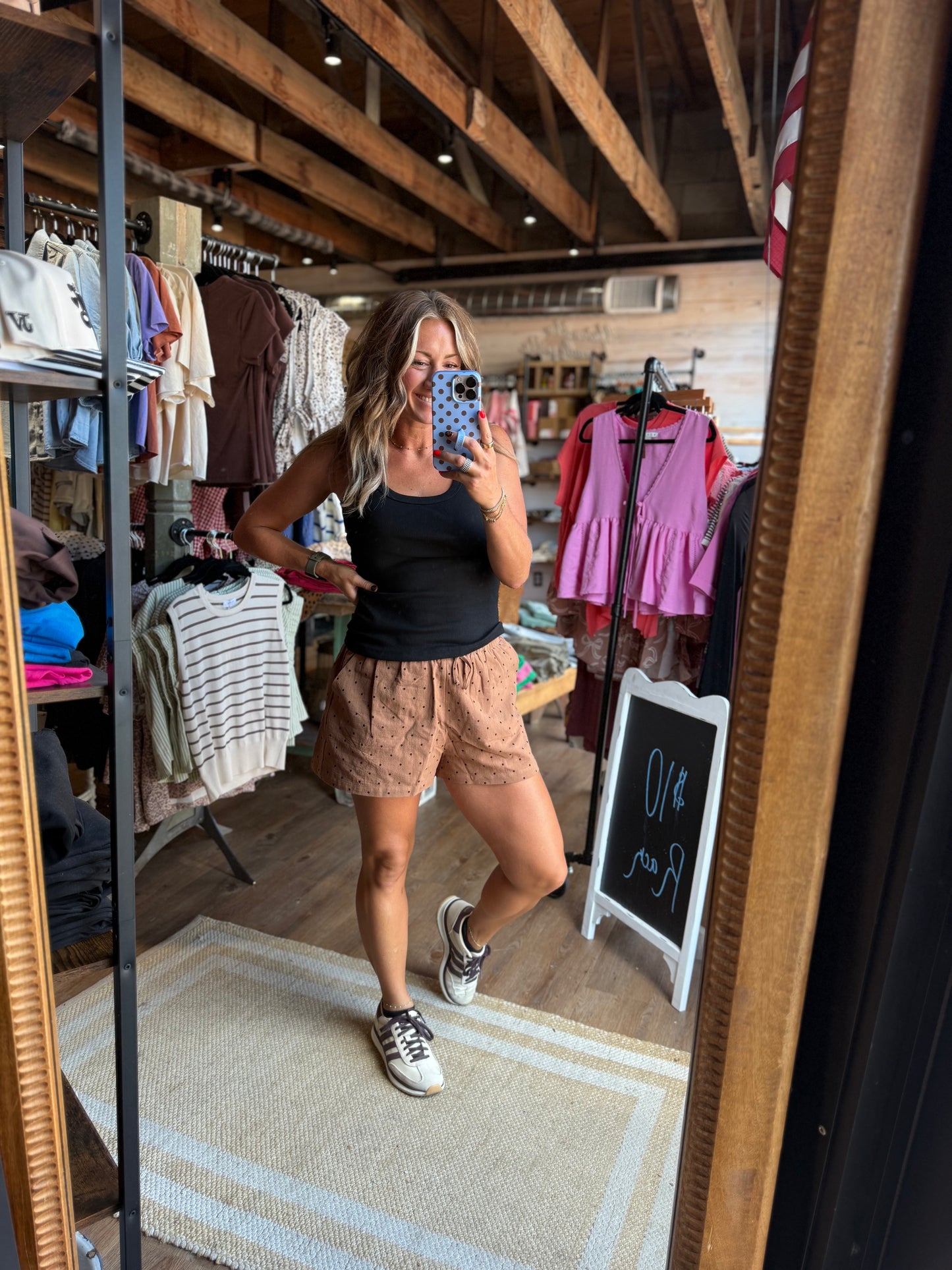 Mocha Polka Dot Shorts