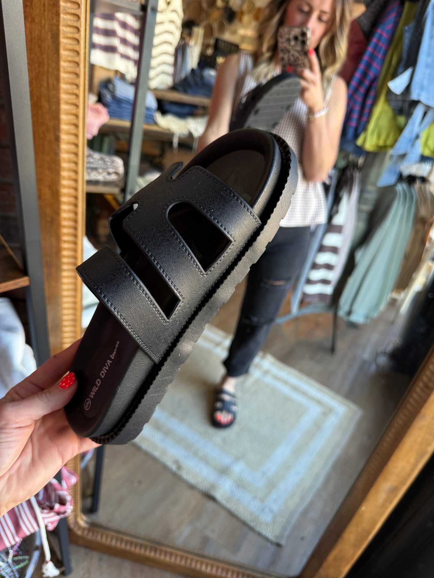 Black Rubber Sandal