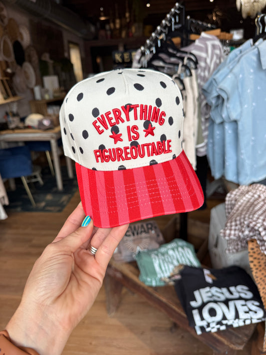 ❤️🤍 Figureoutable Polka Dot Trucker Hat